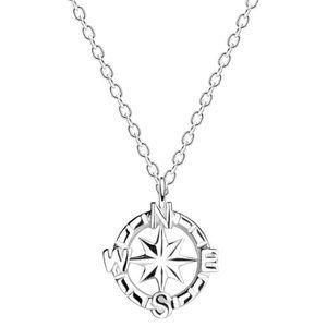 Sterling Silver Compass Necklace